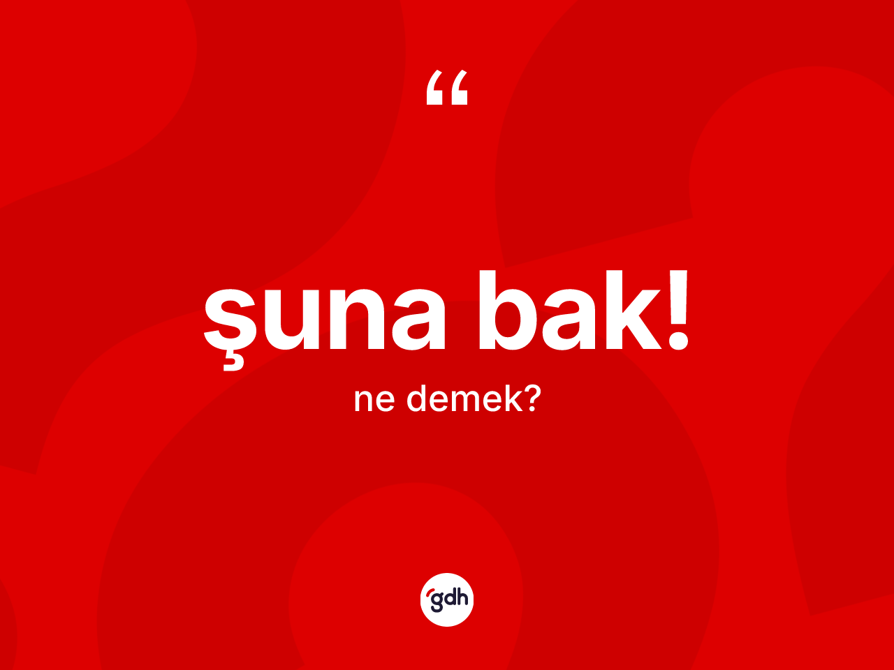 Şuna bak! ifadesinin kısaca anlamı nedir? Şuna bak! ifadesinin özellikleri nelerdir?
