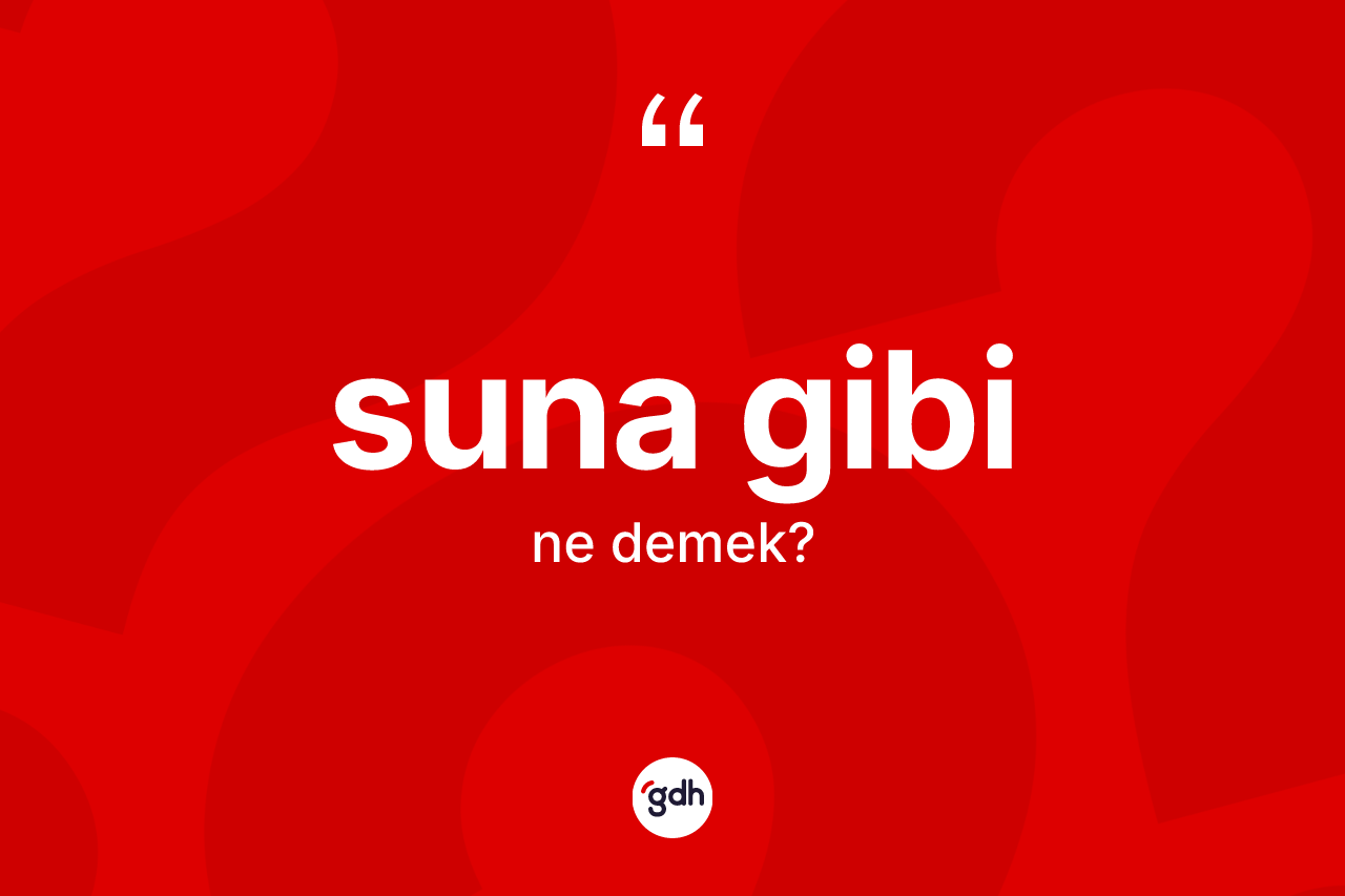 Suna gibi sözü ne demek?