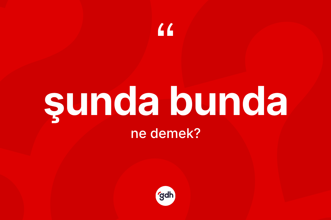 Şunda bunda ifadesinin anlamı nedir? Şunda bunda ifadesi nerede kullanılır?
