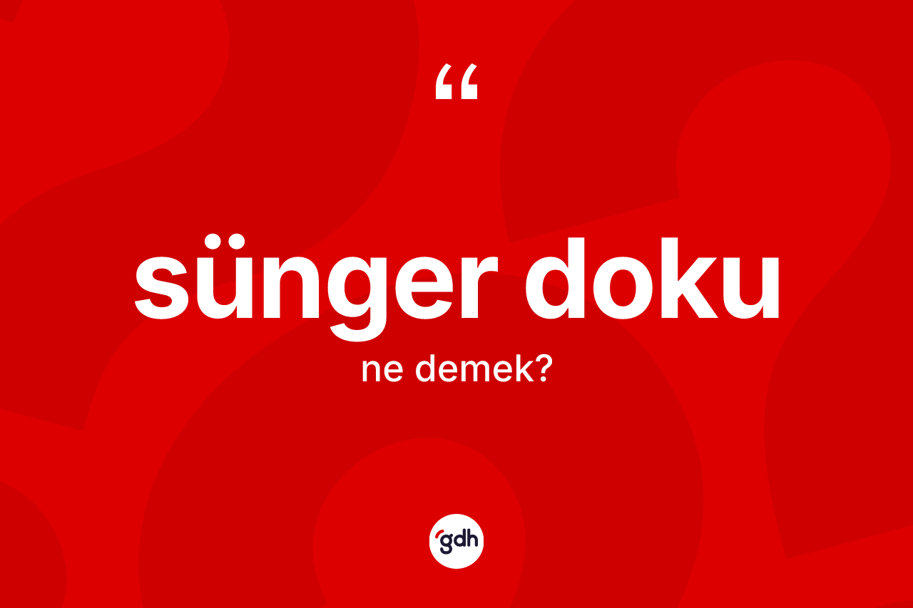 Sünger doku kelimesinin tanımı nedir?