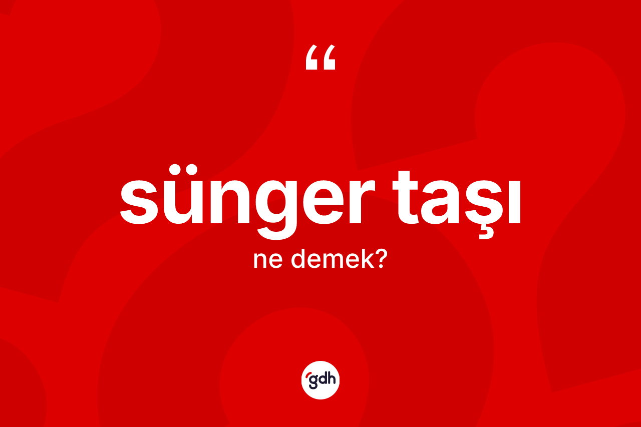 Sünger taşı kelimesinin tanımı nedir?