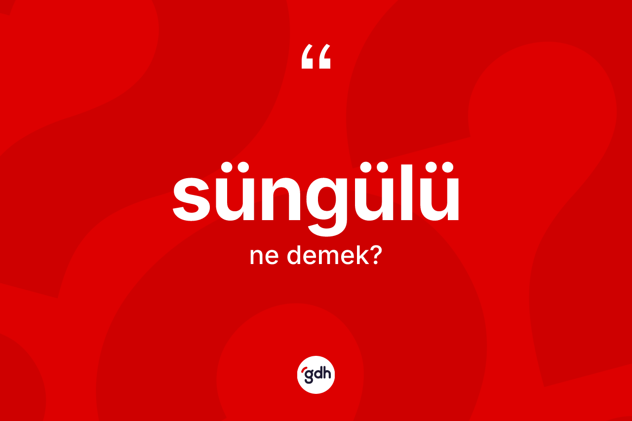 Süngülü ne anlama gelir?