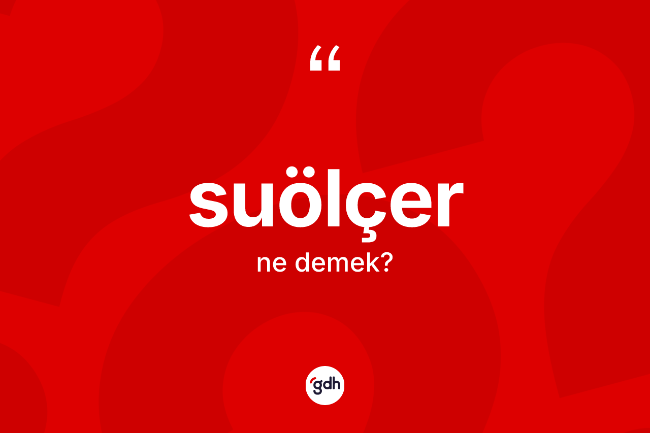 Suölçer kelimesi nedir?