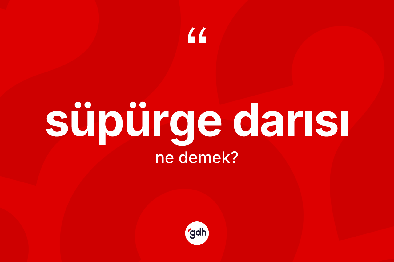 Süpürge darısı kelimesinin sözlükteki tanımı nedir?