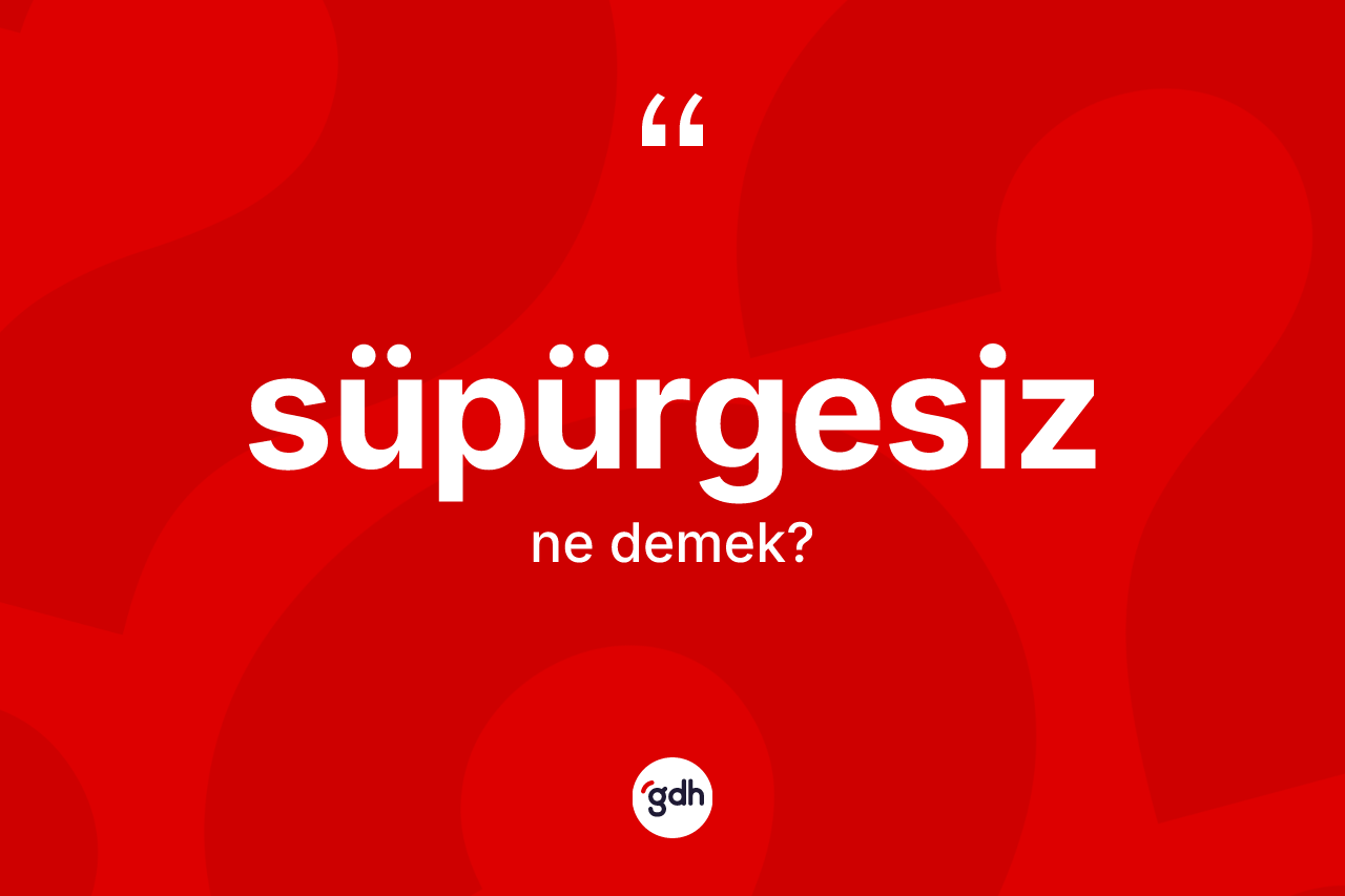 Süpürgesiz kelimesi ne anlama gelir? Süpürgesiz kelimesinin TDK anlamı nedir?