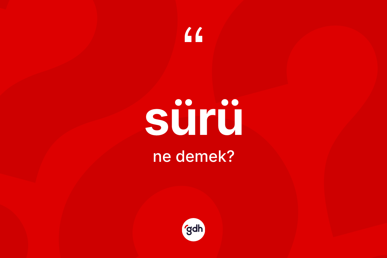 Sürü ne demek?