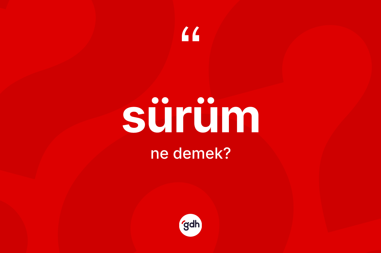 Sürüm ne anlama gelir?