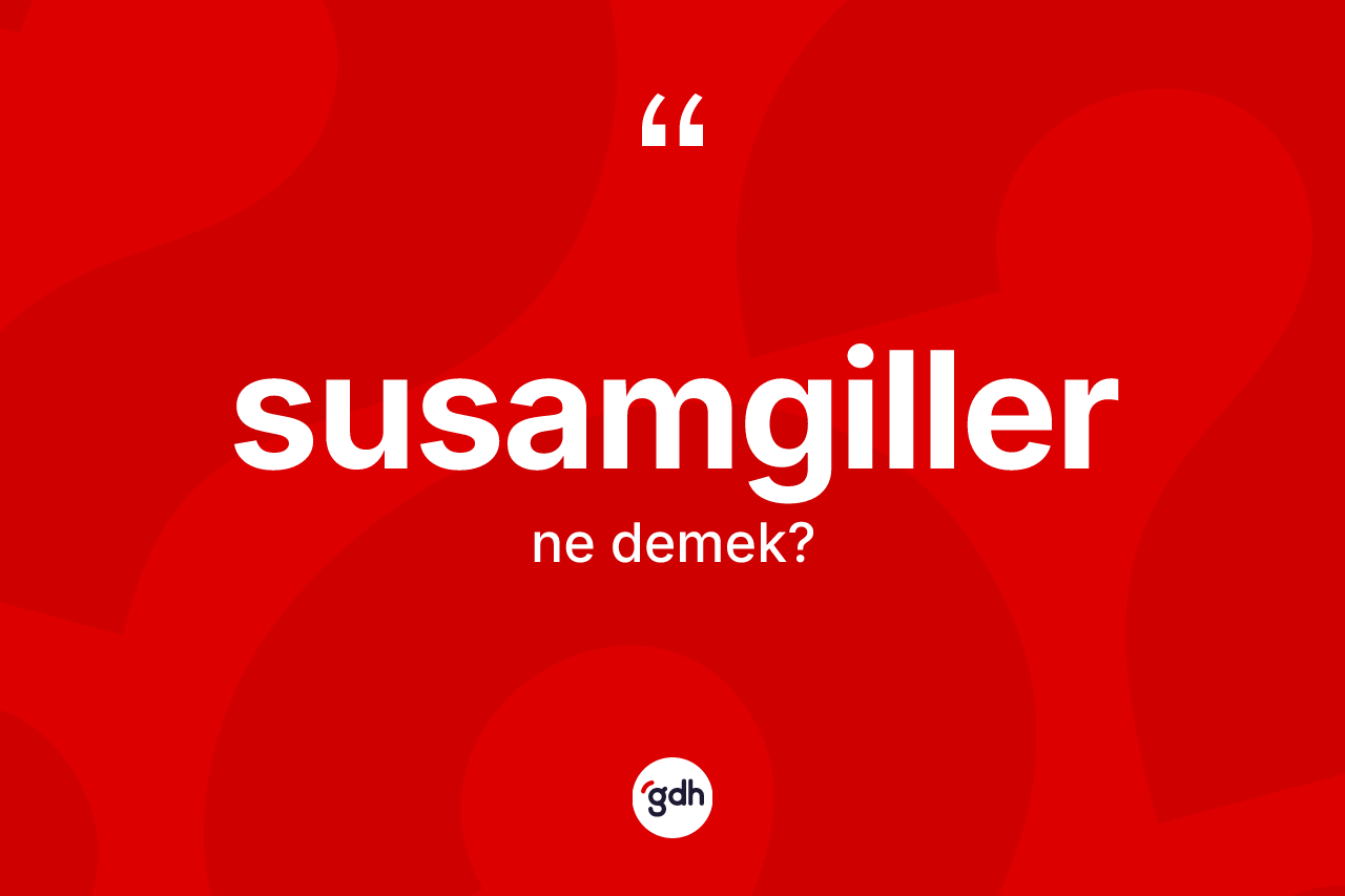 Susamgiller kelimesinin anlamı nedir?