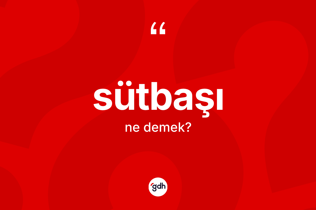 Sütbaşı kelimesinin tanımı nedir?