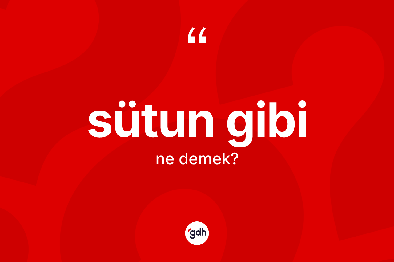 Sütun gibi ifadesinin sözlükteki anlamı nedir?