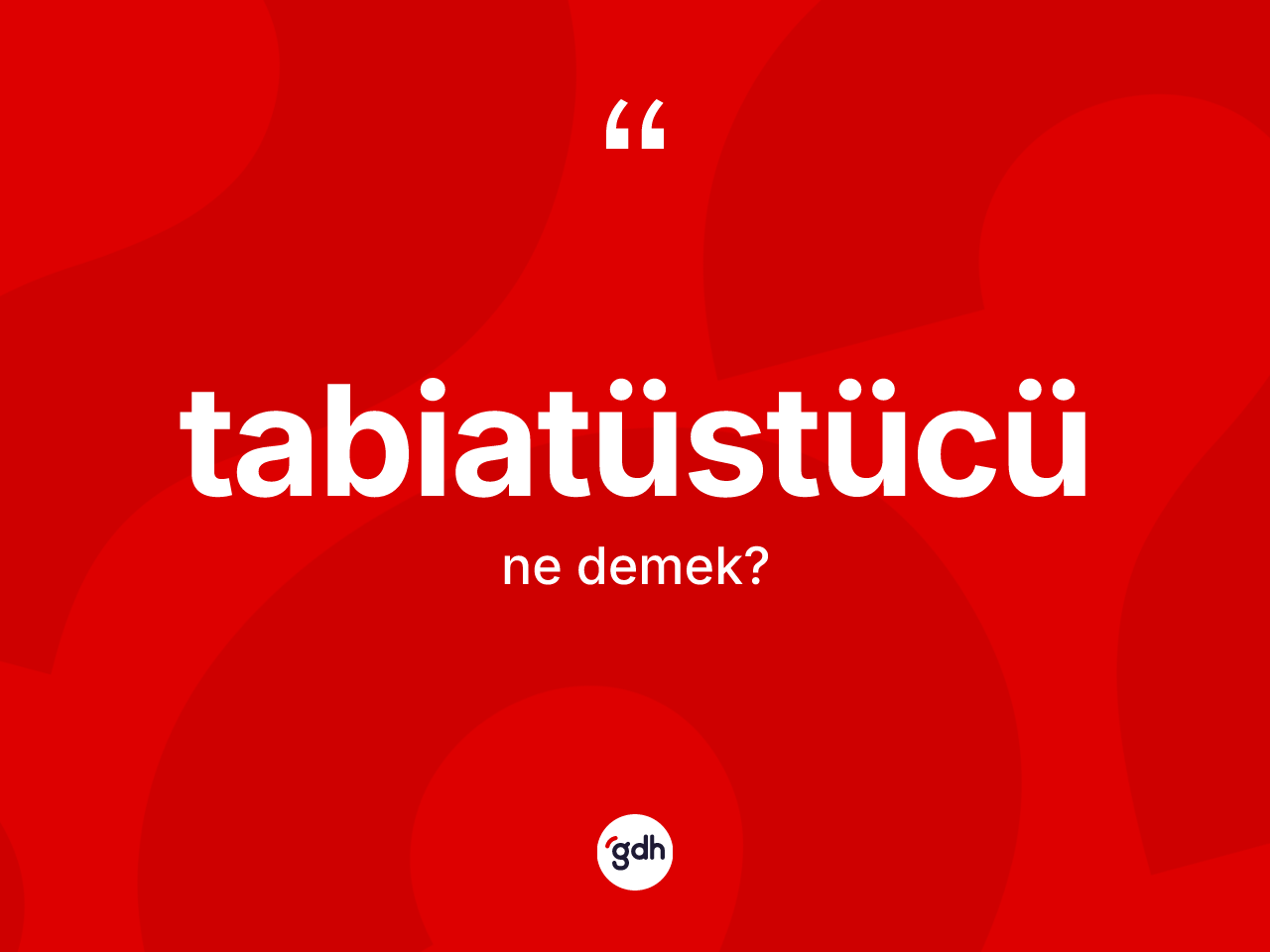 Tabiatüstücü kelimesinin anlamı nedir? Tabiatüstücünün TDK'ya göre anlamı nedir?
