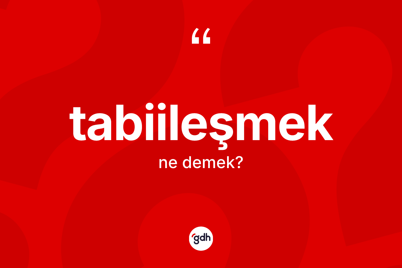 Tabiileşmek ne demek?