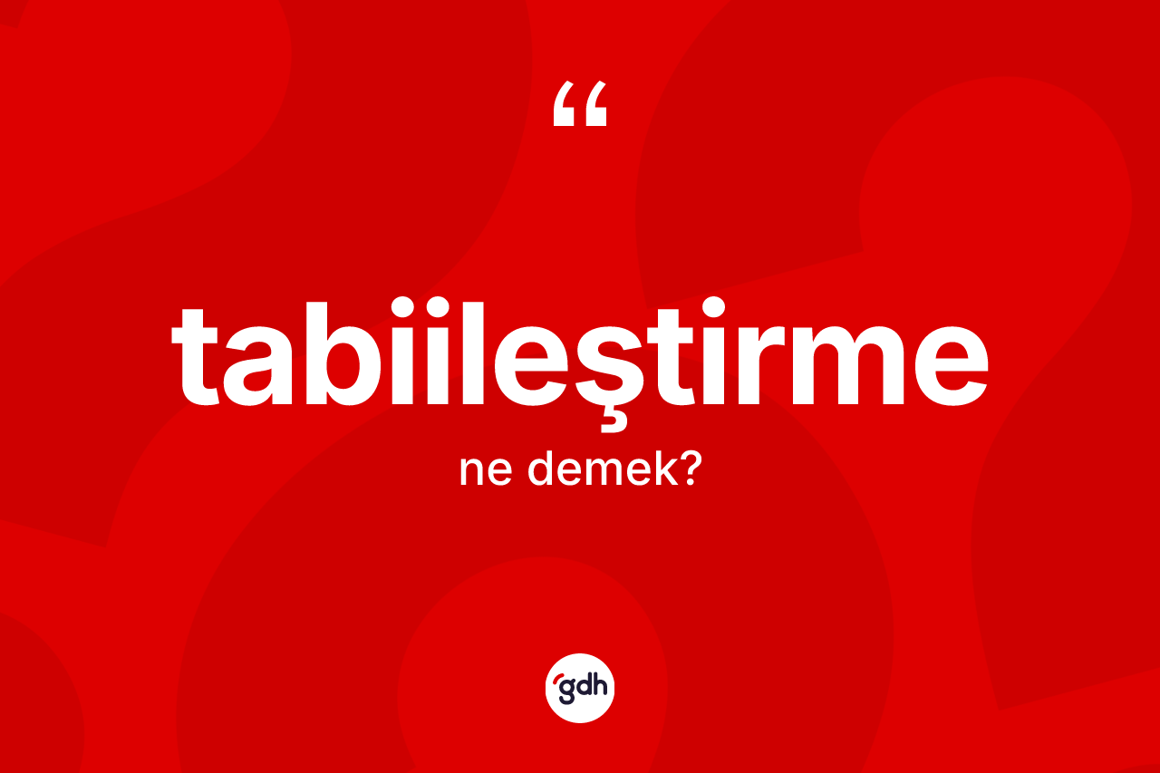 Tabiileştirme kelimesi ne anlama gelir?