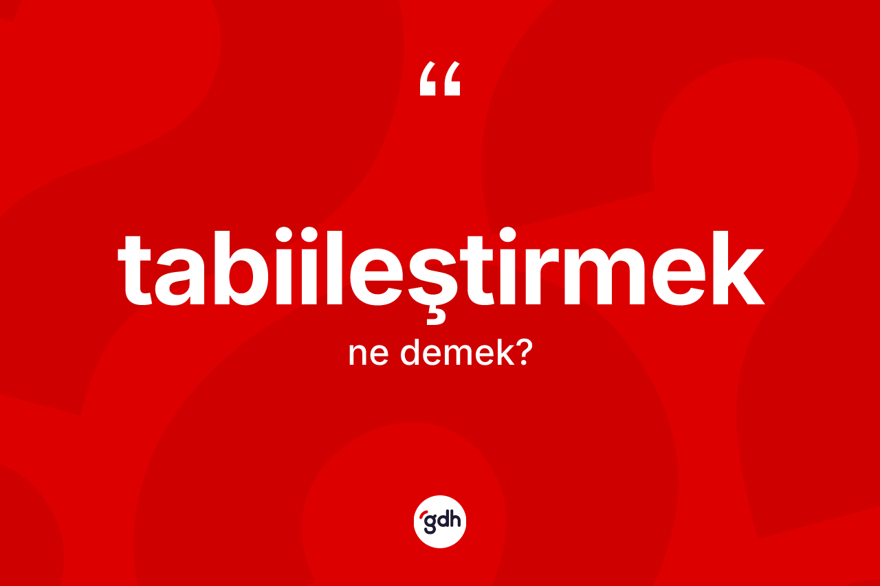Tabiileştirmek kelimesinin anlamı nedir?