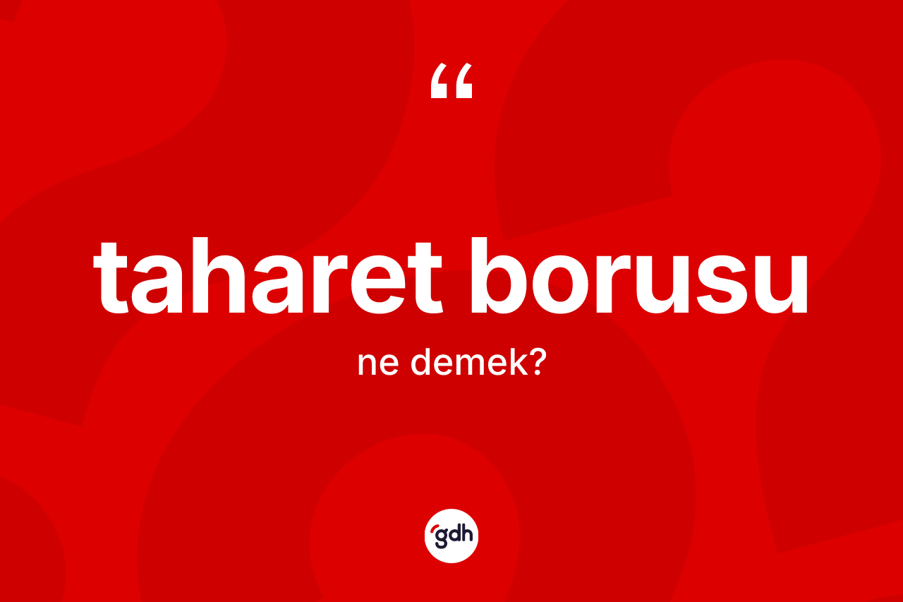 Taharet borusu nedir?