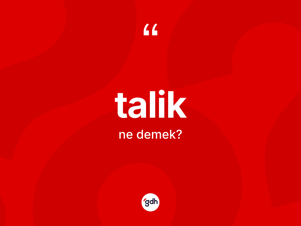 Talik ne anlama gelir? Taliğin TDK'ya göre anlamı nedir?