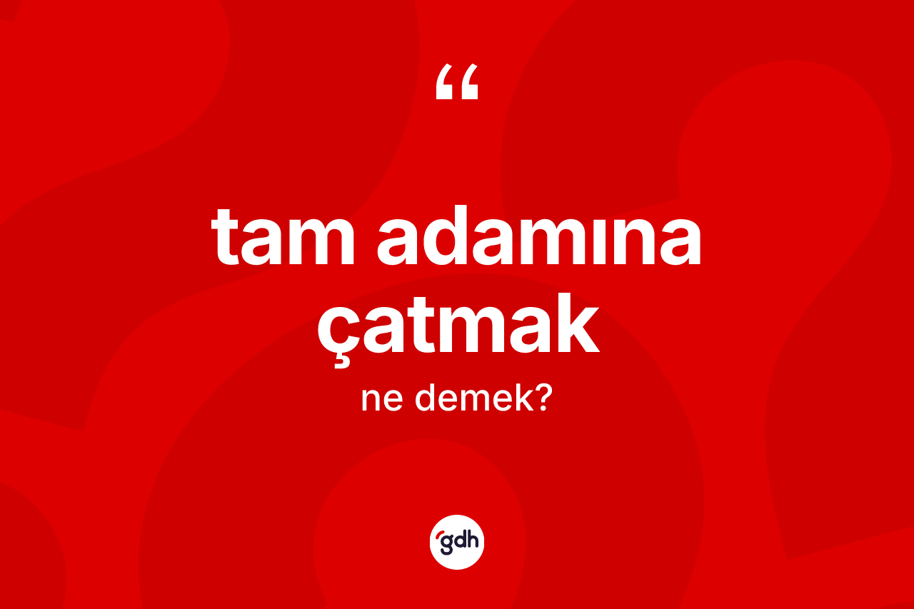 Tam adamına çatmak ifadesinin tanımı nedir?