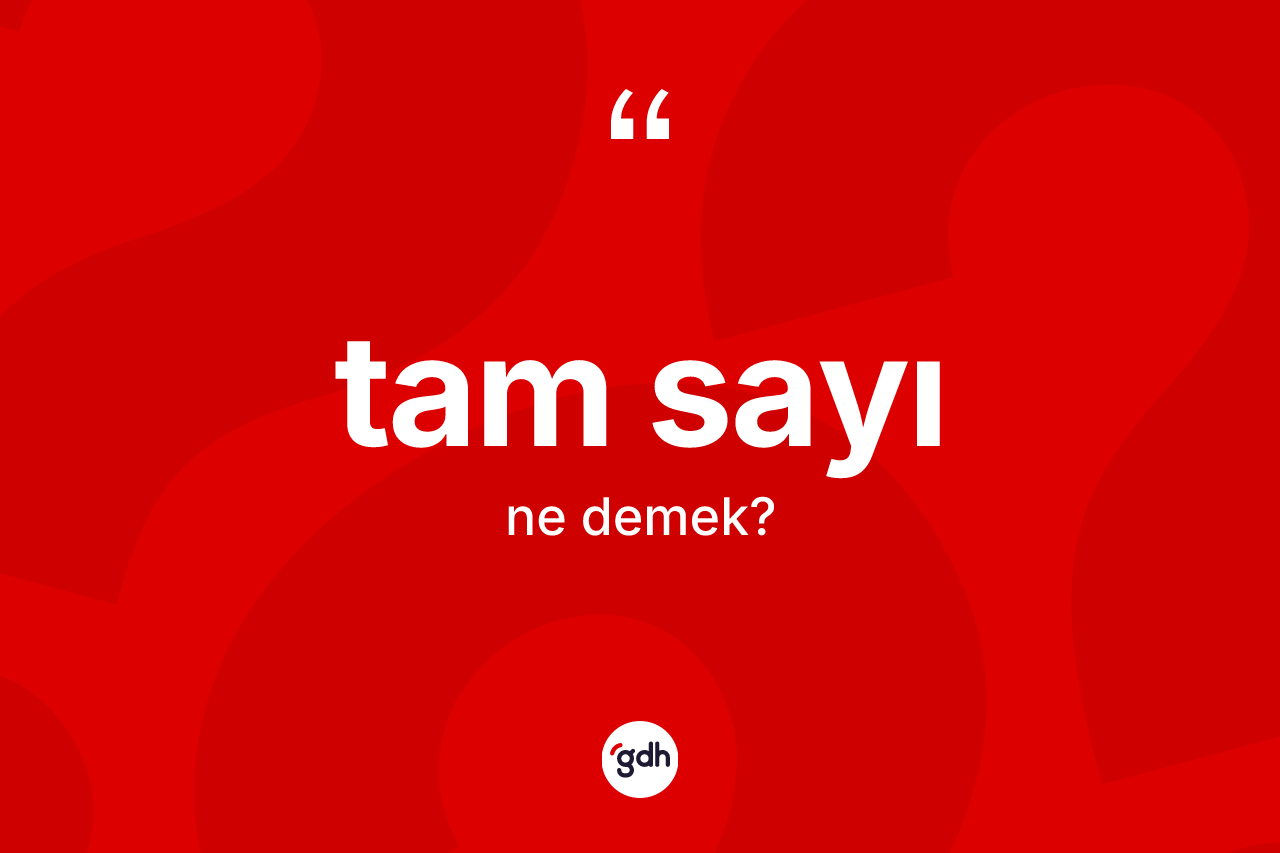 Tam sayı kelimesi nedir?