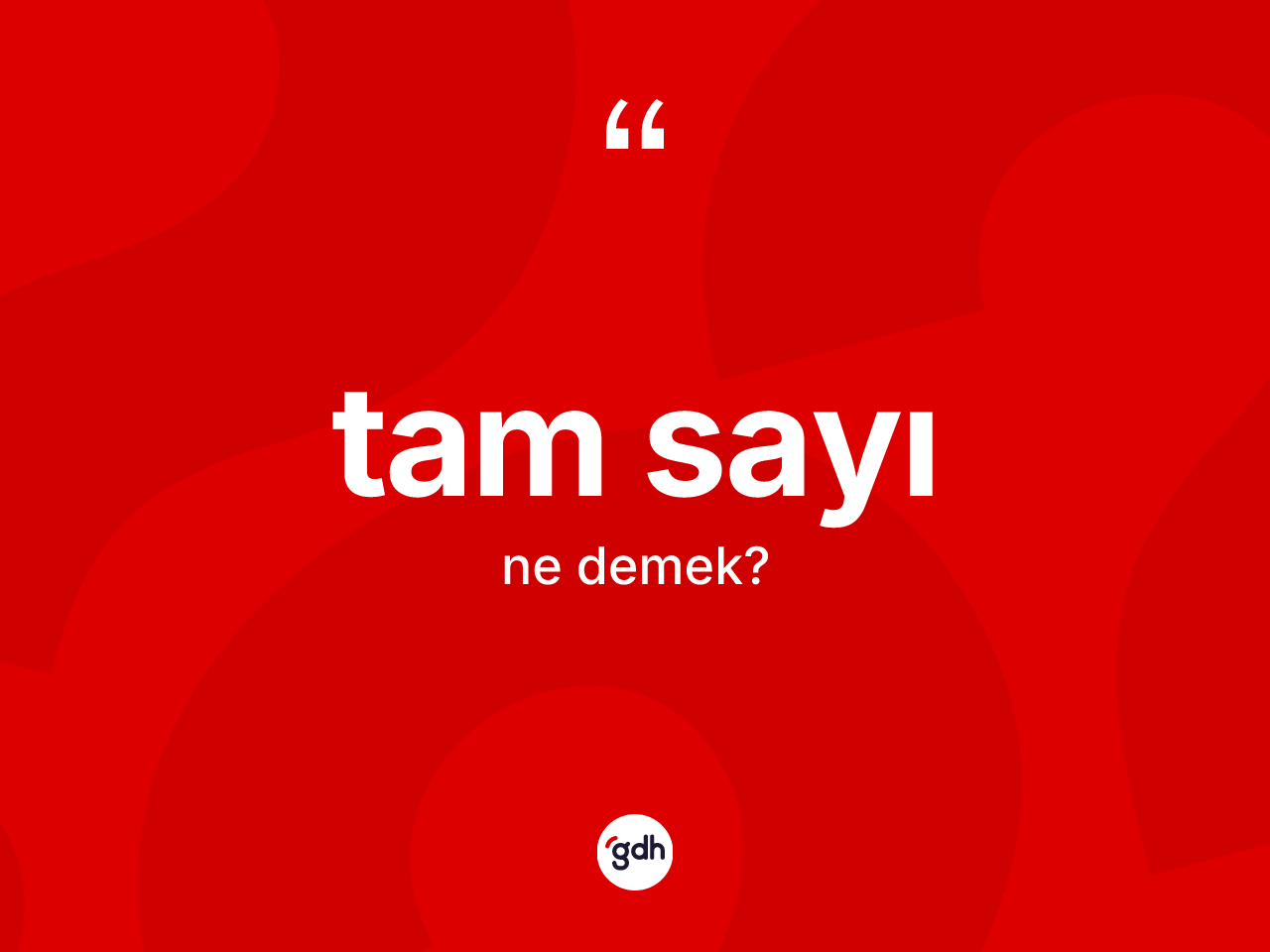 Tam sayı kelimesi nedir? Tam sayının TDK'ya göre anlamı nedir?