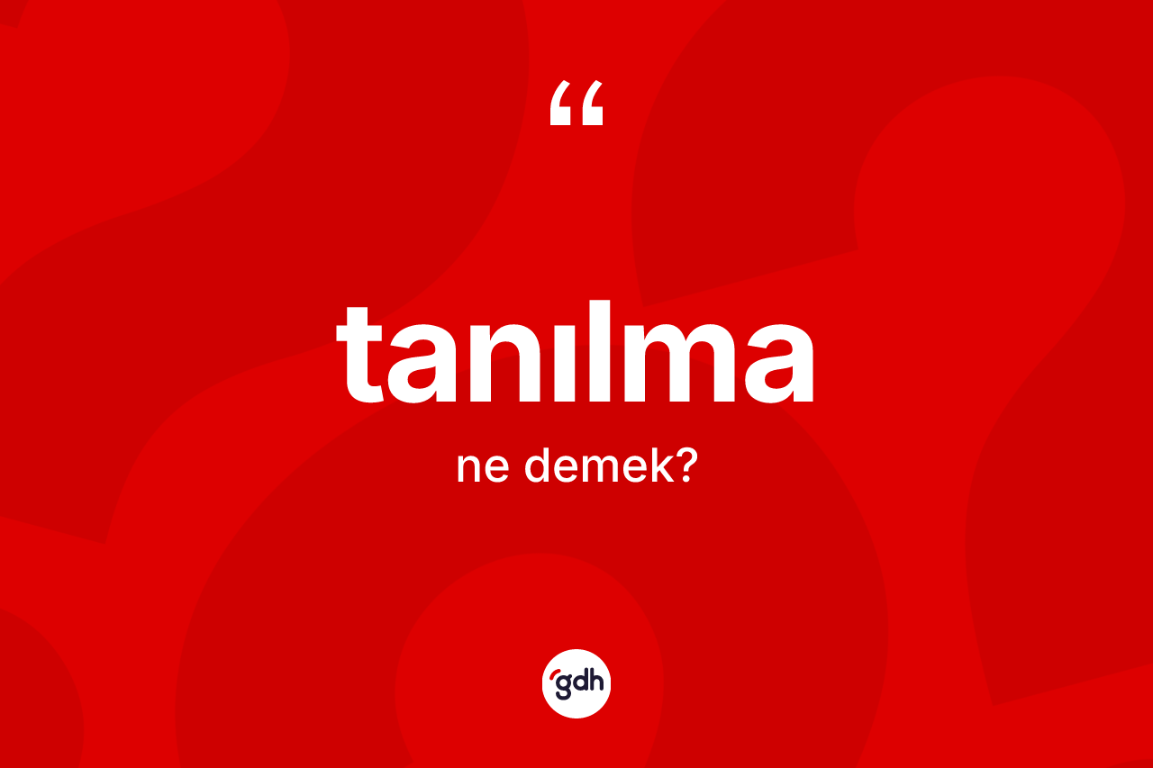 Tanılma ne anlama gelir? Tanılmanın TDK'ya göre anlamı nedir?