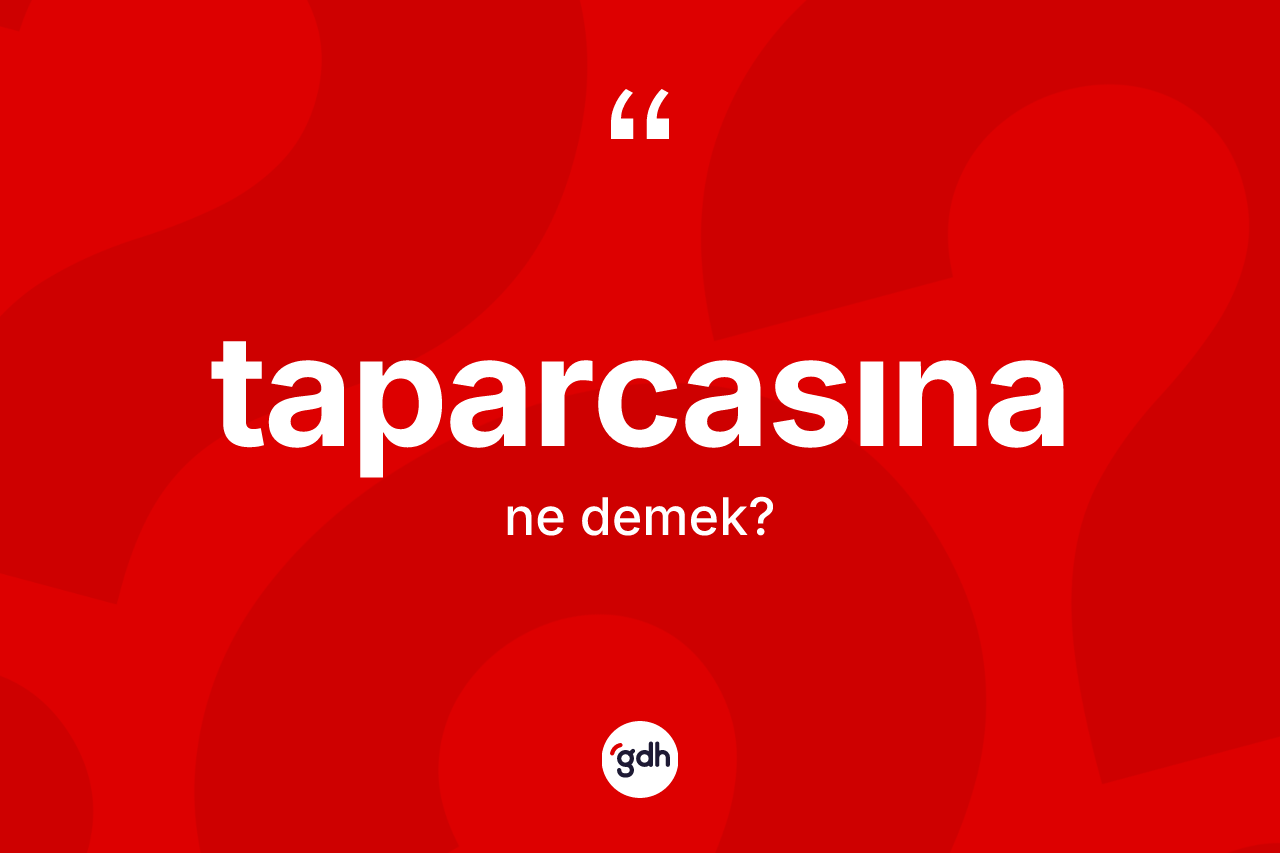 Taparcasına kelimesinin anlamı nedir?