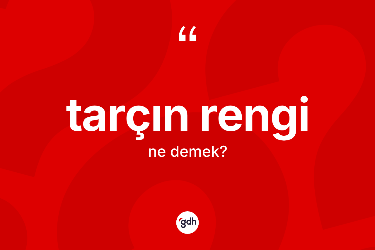 Tarçın rengi kelimesinin anlamı nedir? Tarçın renginin kısaca tanımı nedir?