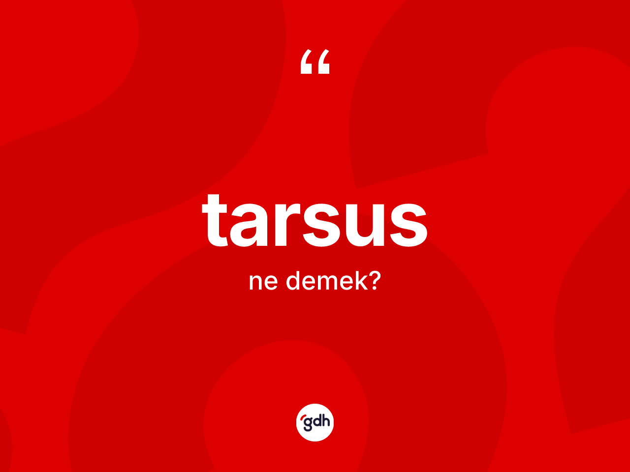 Tarsus nedir? Tarsus'un TDK'ya göre anlamı nedir?
