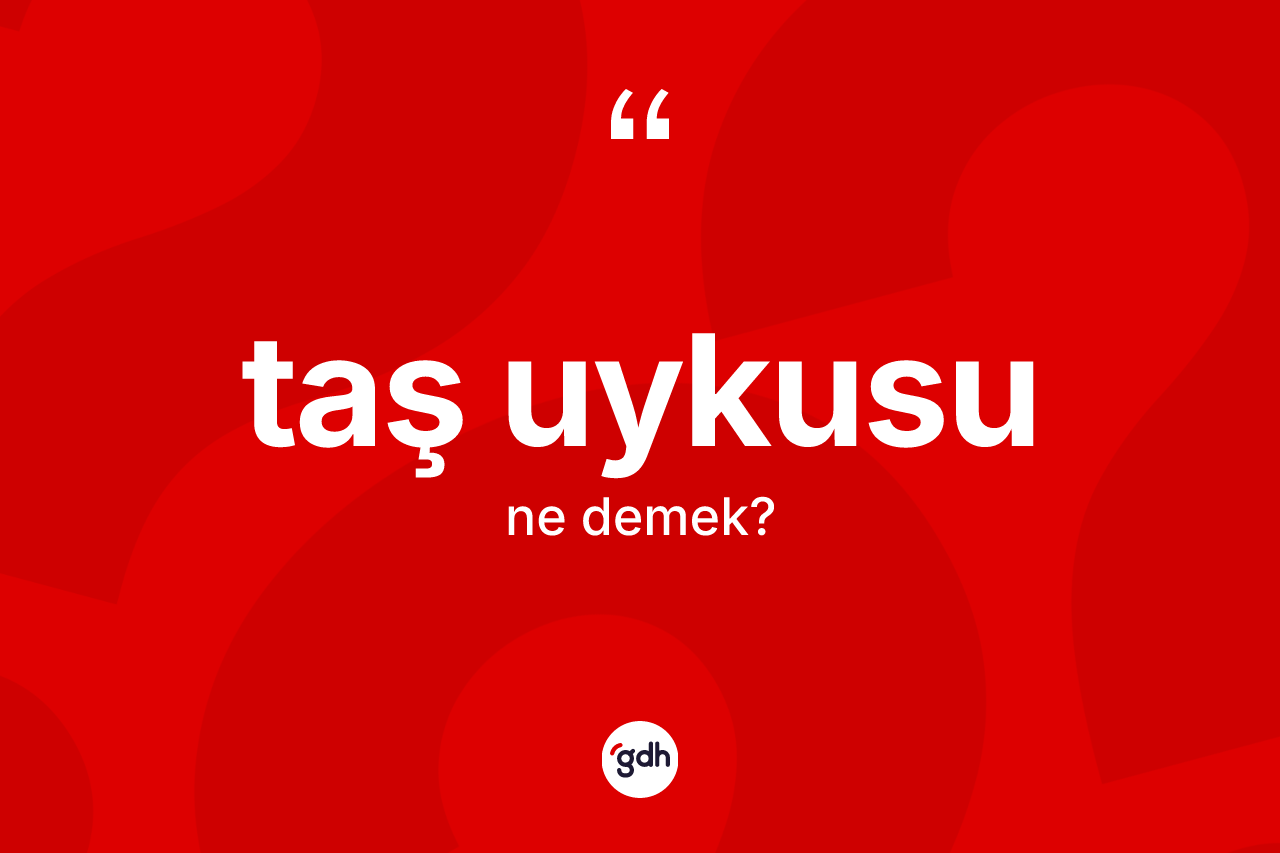 Taş uykusu kelimesi nedir? Taş uykusu kelimesinin kaç farklı anlamı var?