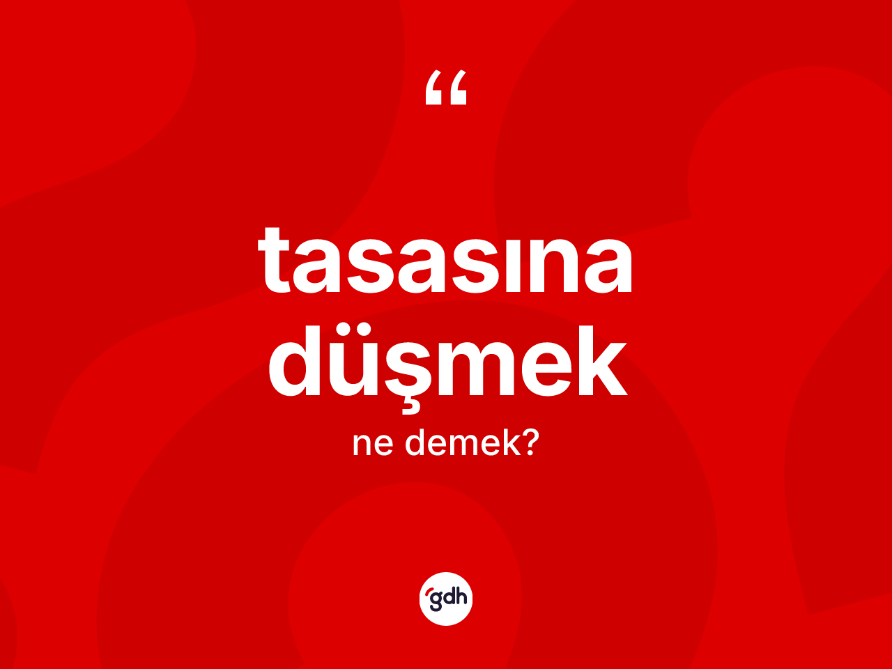 Tasasına düşmek sözü ne demek? Tasasına düşmek ifadesinin TDK'ya göre açıklaması nedir?
