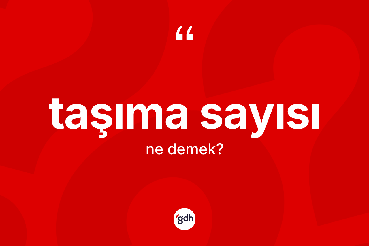 Taşıma sayısı kelimesi ne demek? Taşıma sayısı kelimesinin özellikleri nelerdir?