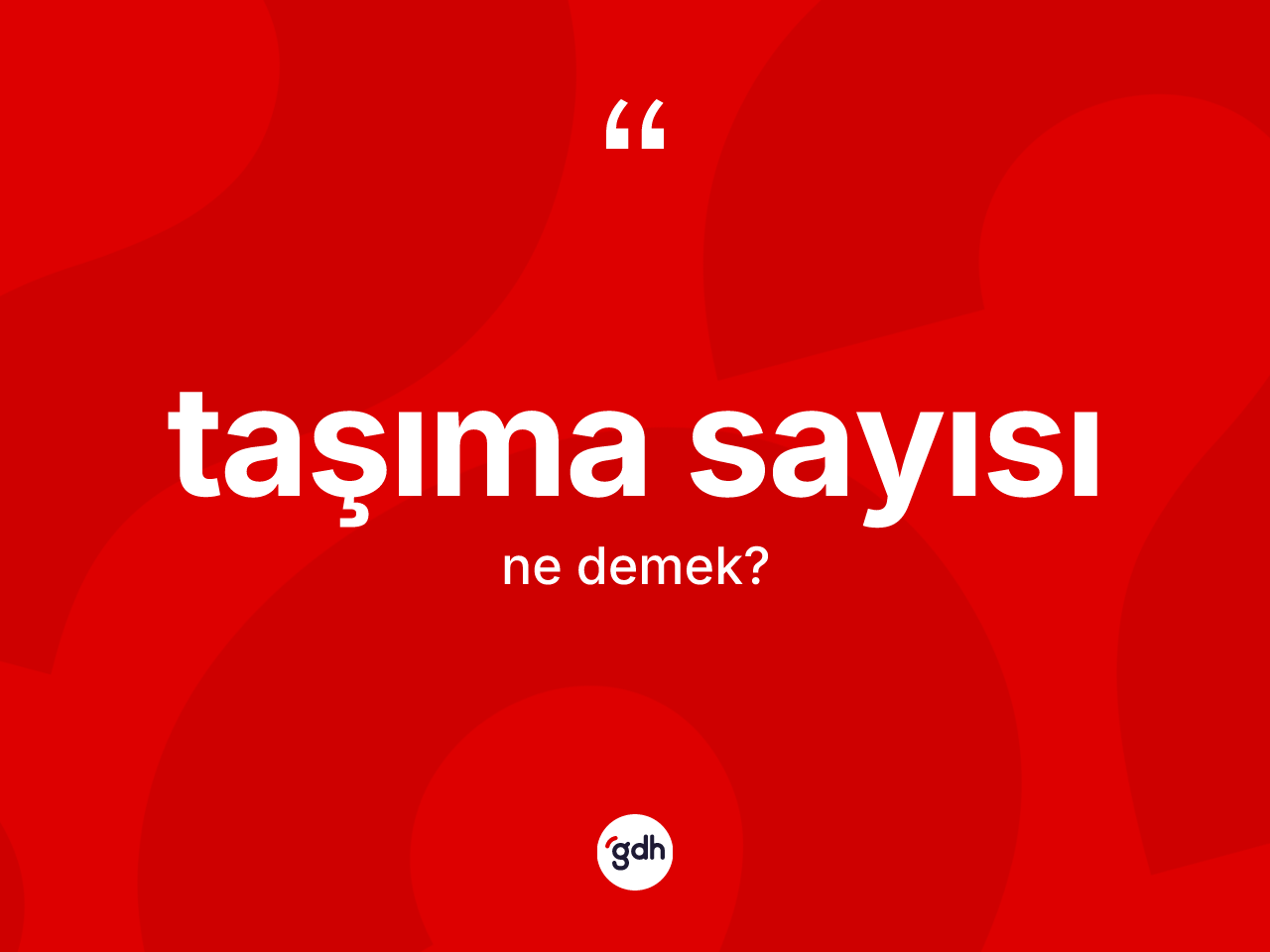 Taşıma sayısı kelimesi ne demek? Taşıma sayısı kelimesinin özellikleri nelerdir?