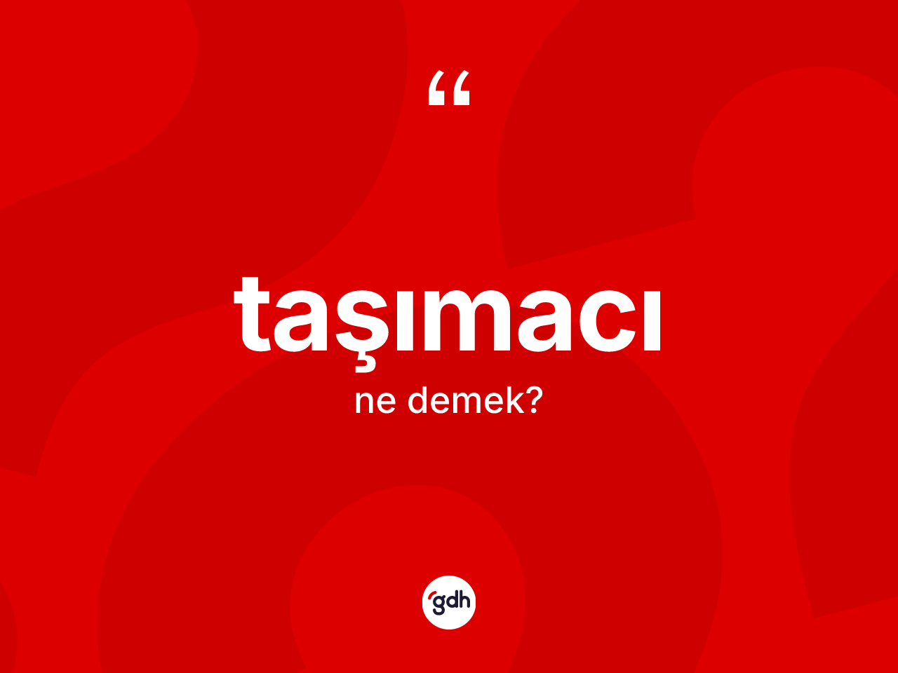 Taşımacı kelimesinin anlamı nedir? Taşımacının kısaca tanımı nedir?