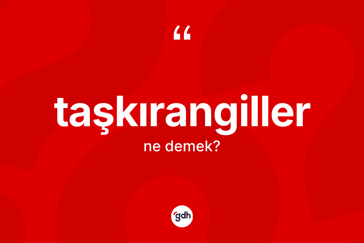 Taşkırangiller kelimesi ne demek? Taşkırangiller kelimesinin TDK anlamı nedir?