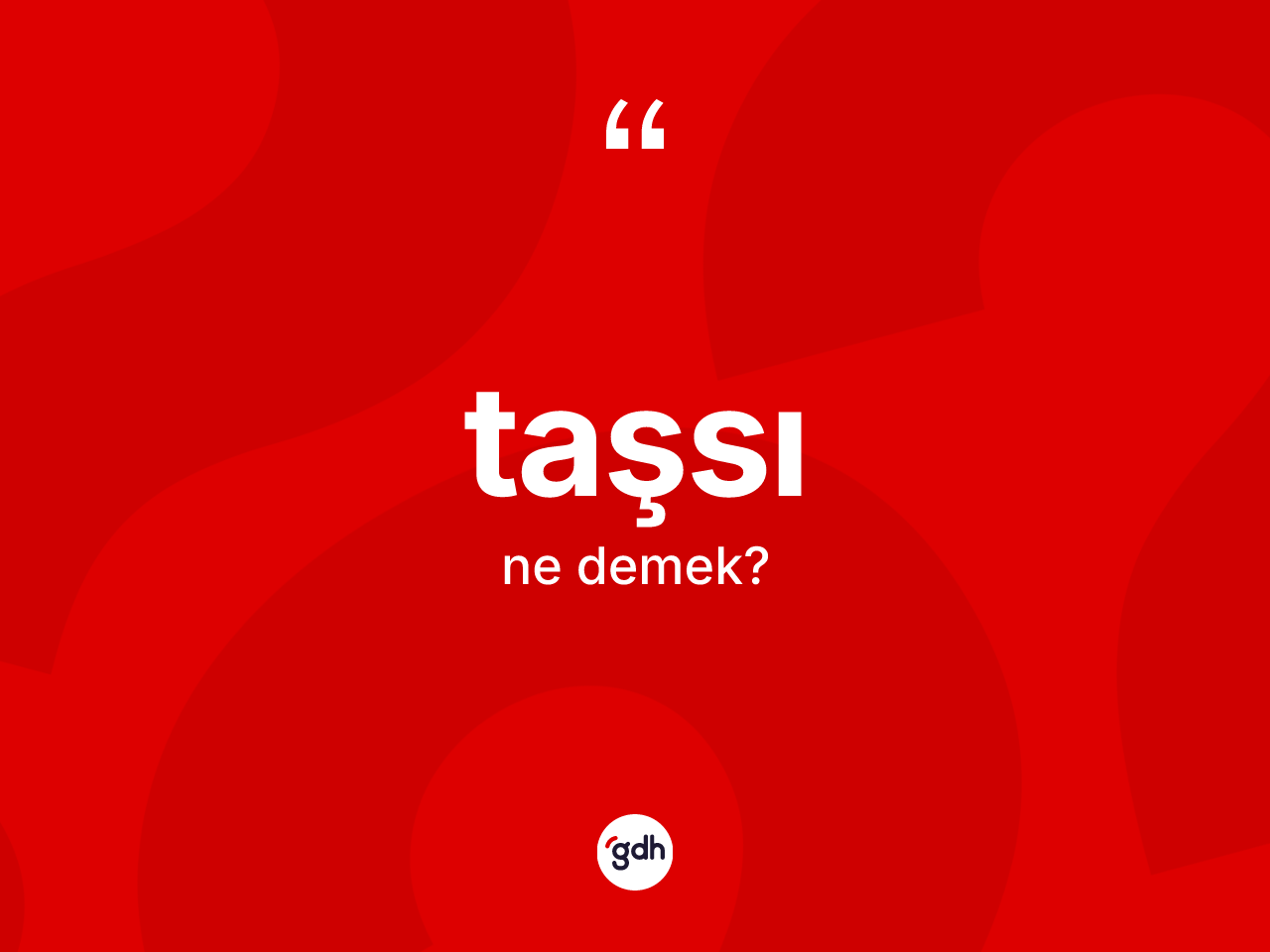 Taşsı ne demek? Taşsı kelimesinin TDK anlamı nedir?