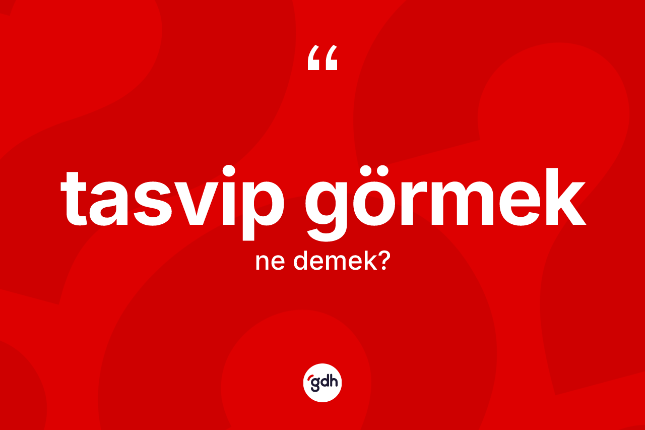 Tasvip görmek ifadesinin kısaca anlamı nedir? Tasvip görmek ifadesi hangi durumlarda kullanılır