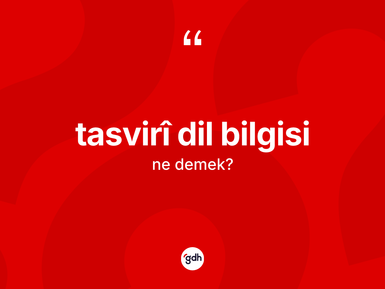 Tasvirî dil bilgisi kelimesi ne demek? Tasvirî dil bilgisi kelimesinin kaç farklı anlamı var?