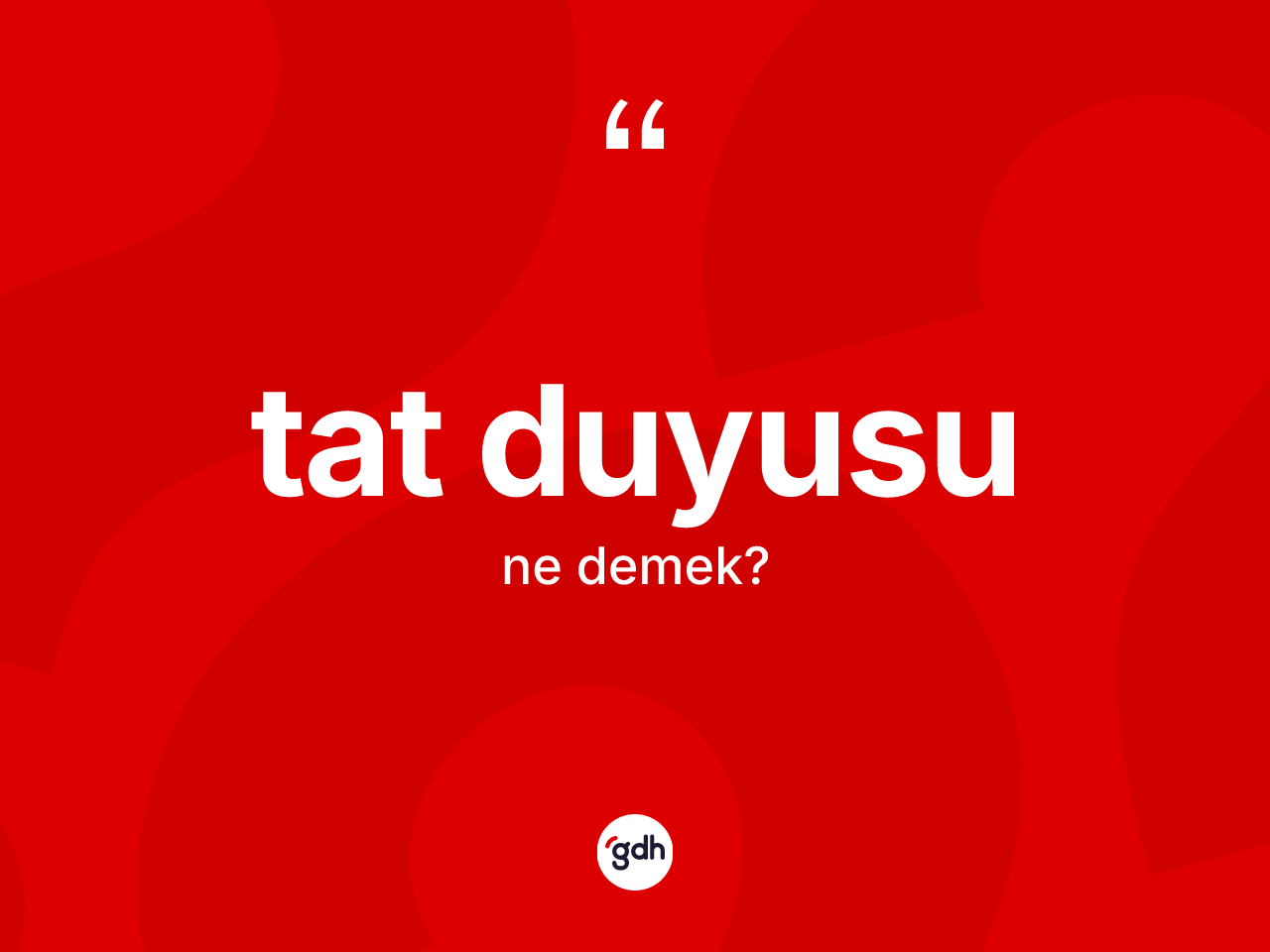 Tat duyusu kelimesi nedir? Tat duyusunun sözlükteki anlamı nedir?