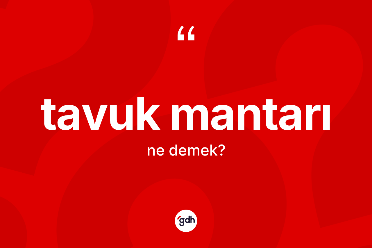 Tavuk mantarı kelimesinin tanımı nedir? Tavuk mantarı kelimesinin kaç farklı anlamı var?