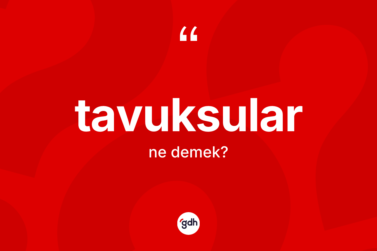 Tavuksular kelimesi nedir?