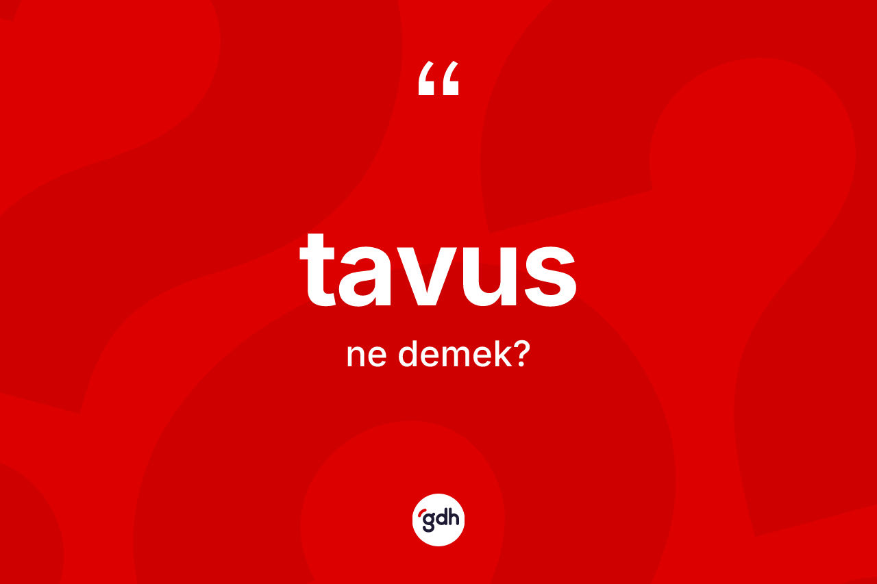 Tavus kelimesinin sözlükteki tanımı nedir? Tavusun TDK'ya göre anlamı nedir?