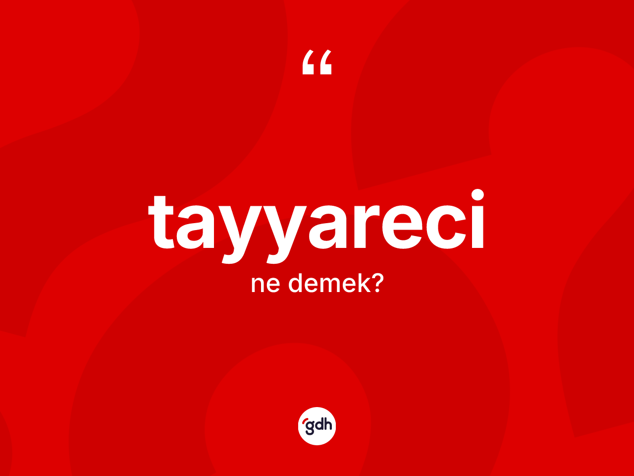 Tayyareci ne demek? Tayyarecinin TDK'ya göre anlamı nedir?