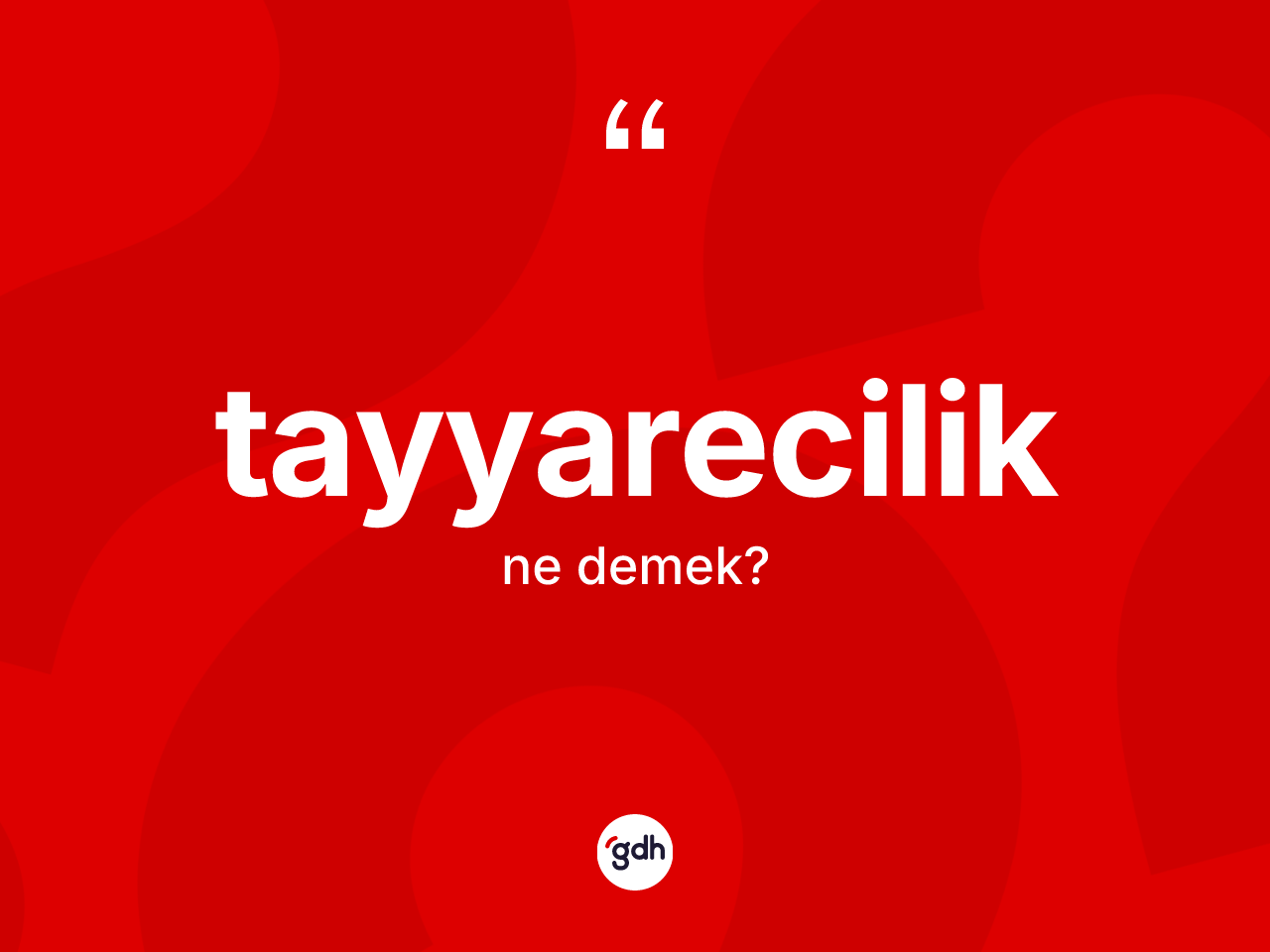 Tayyarecilik ne anlama gelir? Tayyarecilik kelimesinin TDK'ya göre açıklaması nedir?