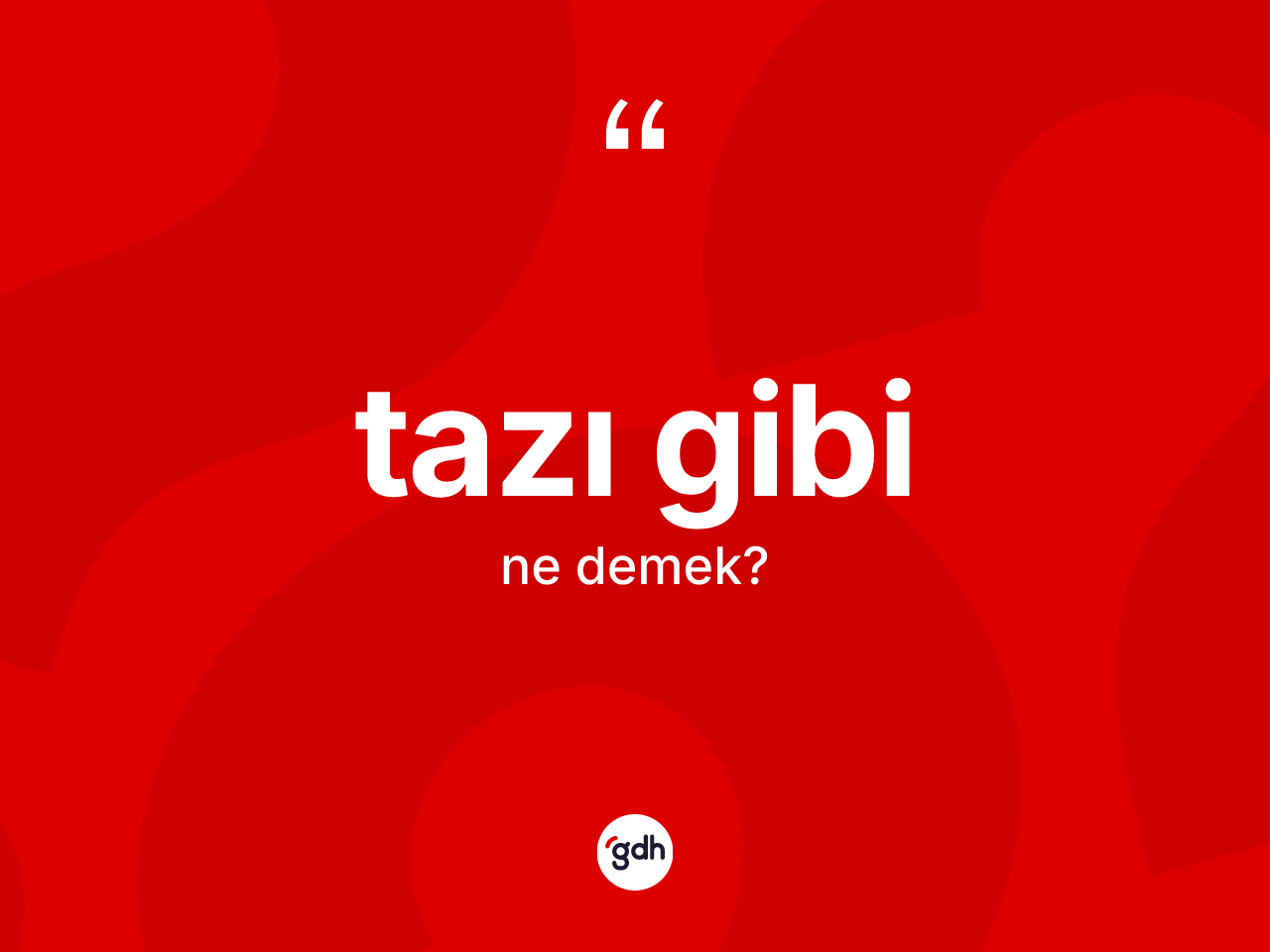 Tazı gibi ifadesinin kısaca tanımı nedir? Tazı gibi ifadesi hangi durumlarda kullanılır
