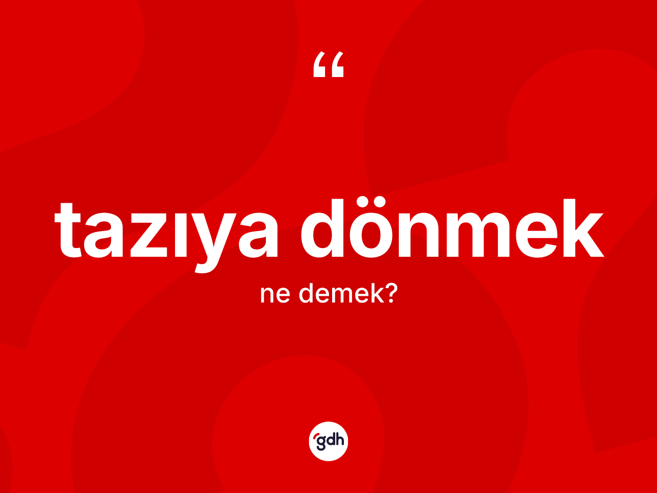 Tazıya dönmek ne anlama gelir? Tazıya dönmek ifadesi nerede kullanılır?