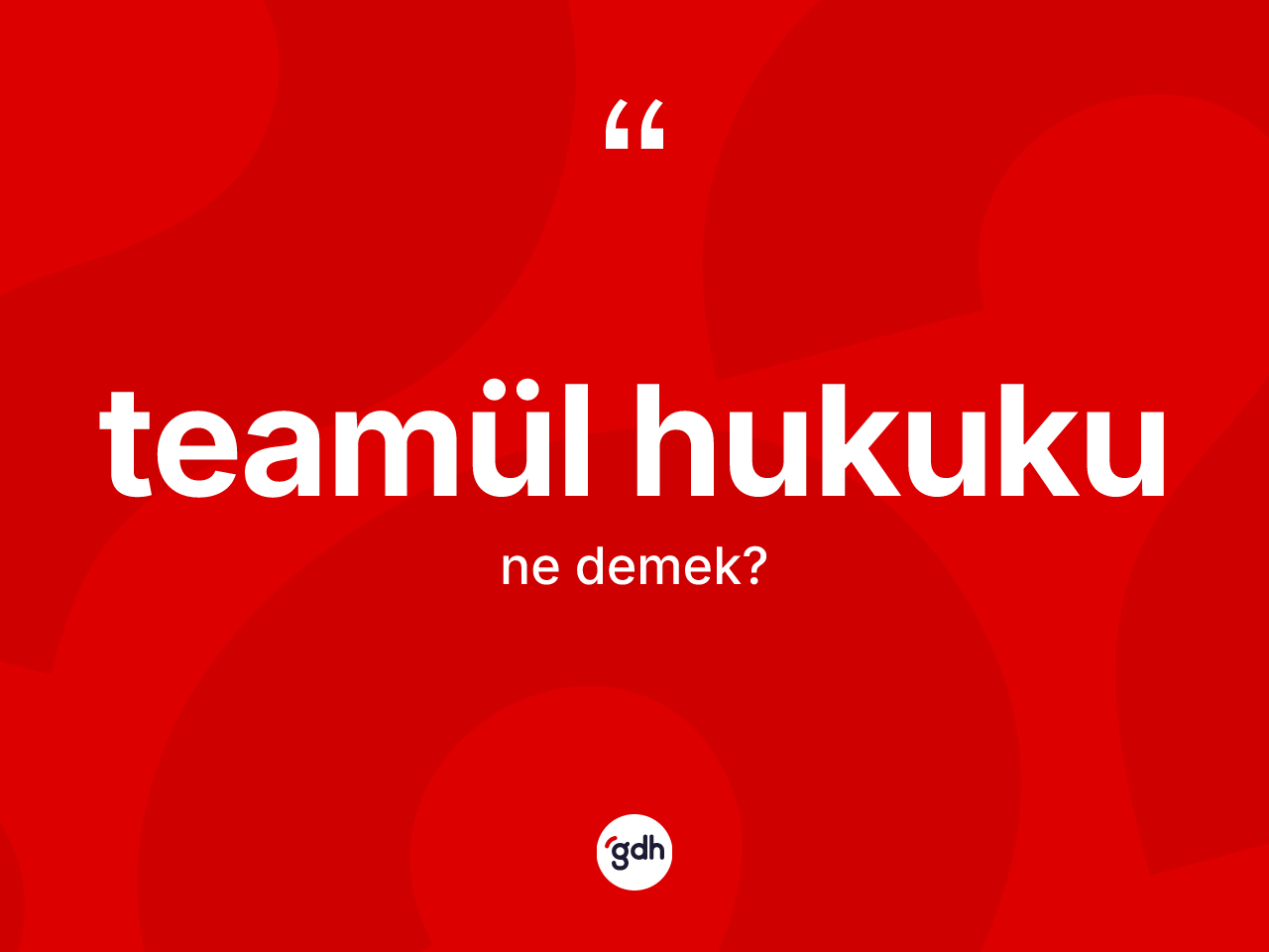 Teamül hukuku kelimesi nedir? Teamül hukuku kelimesinin kaç farklı anlamı var?