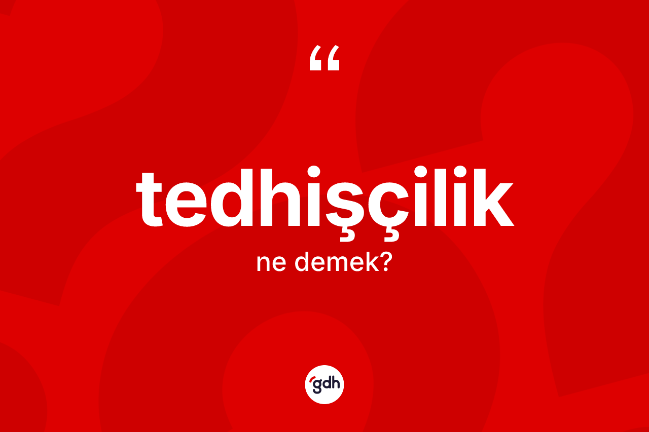 Tedhişçilik kelimesinin tanımı nedir? Tedhişçiliğin TDK'ya göre anlamı nedir?