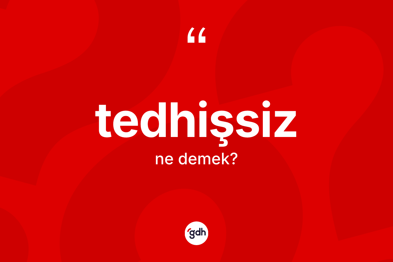 Tedhişsiz ne anlama gelir? Tedhişsizin TDK'ya göre anlamı nedir?