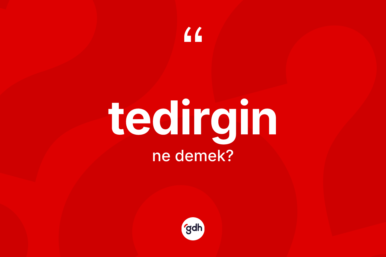 Tedirgin kelimesinin sözlükteki tanımı nedir? Tedirgin kelimesinin özellikleri nelerdir?