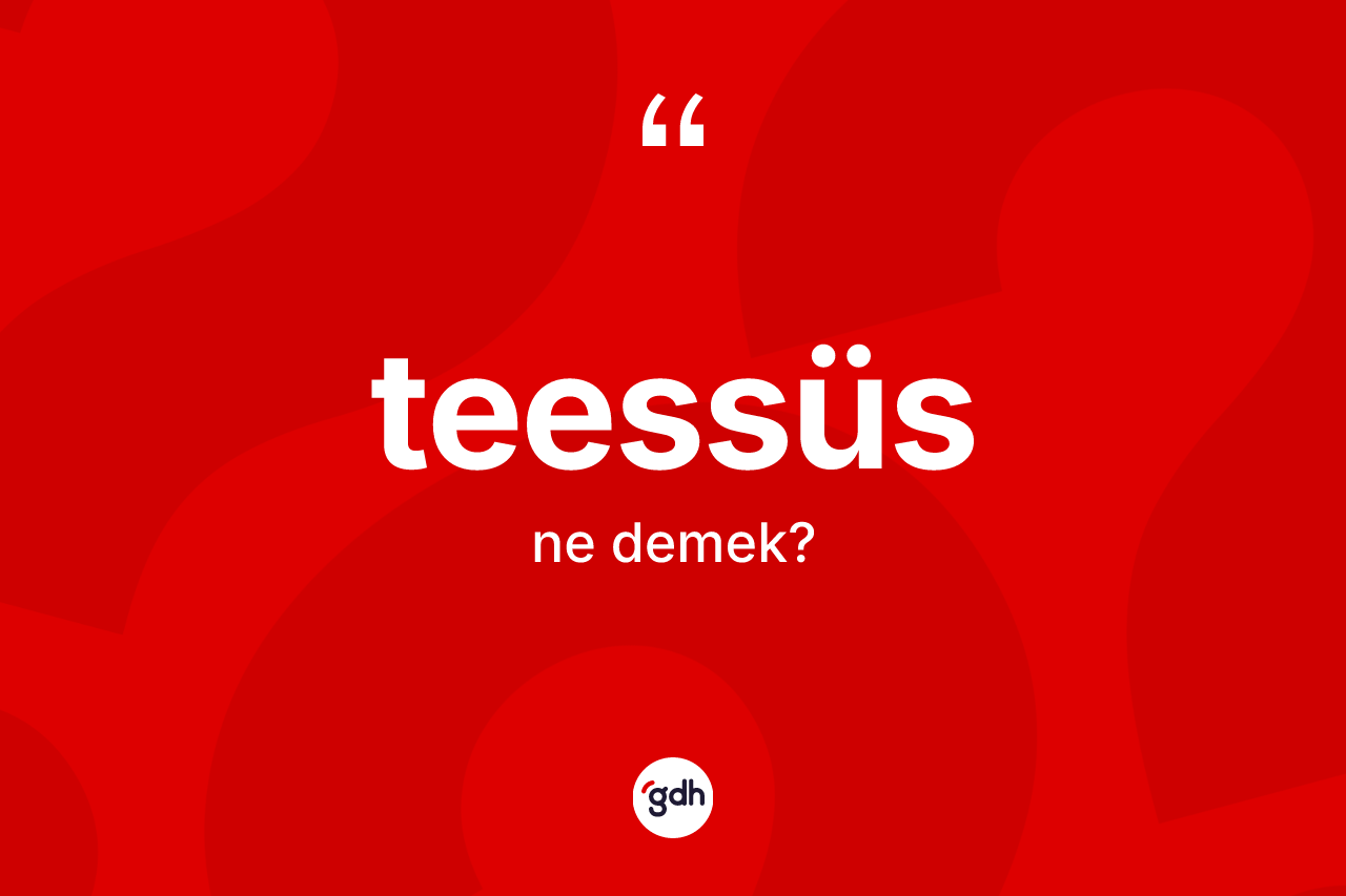 Teessüs kelimesi ne demek? Teessüsün TDK'ya göre anlamı nedir?