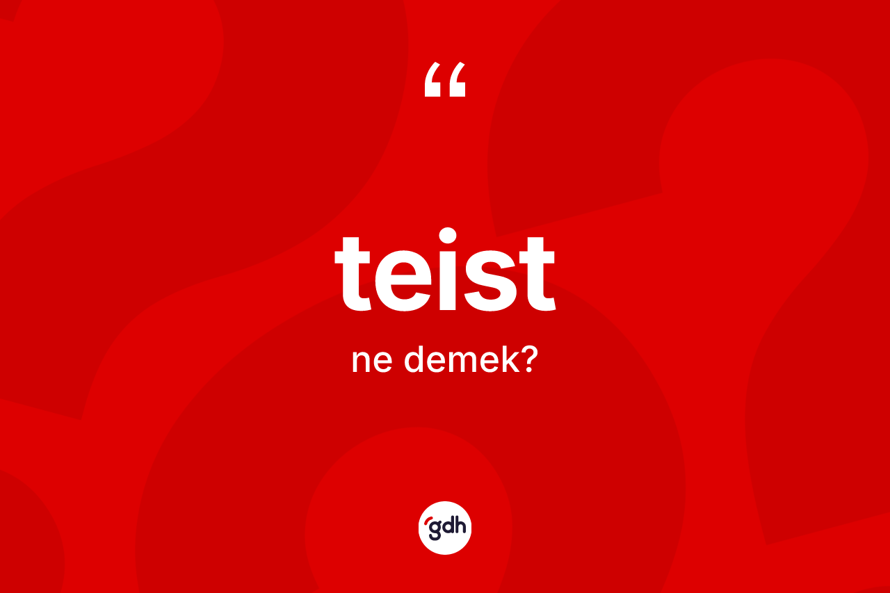 Teist kelimesinin sözlükteki tanımı nedir? Teist kelimesinin TDK anlamı nedir?